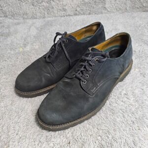 H.S. Trask Oxford Shoes Black Suede Leather Loafers HN01 125 Mens 10M